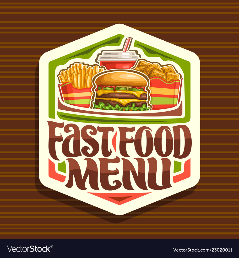 Logo for fast food Royalty Free Vector Image - VectorStock