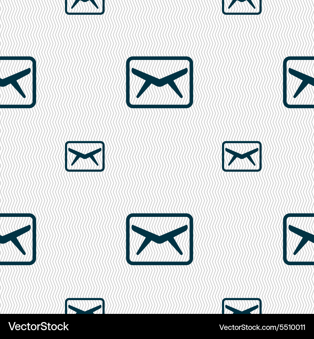 Mail envelope message icon sign seamless pattern Vector Image