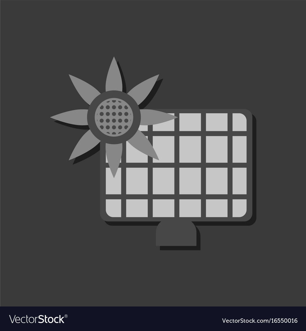 Flat Icon Design Collection Solar Energy Panel In Vector Image