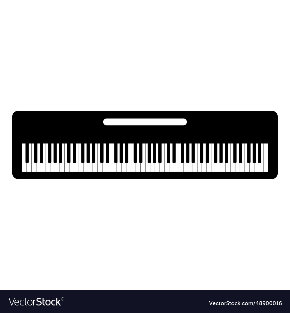 Keyboard musical instrument silhouette Royalty Free Vector