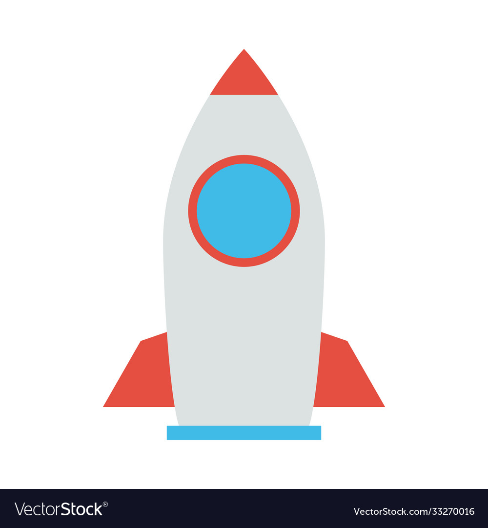 Rocket launcher flat style icon Royalty Free Vector Image