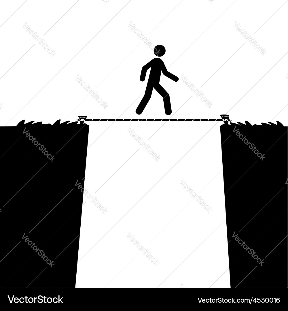 Tight rope Royalty Free Vector Image - VectorStock