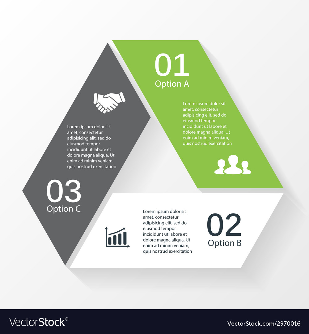 Triangle infographic template for diagram graph Vector Image