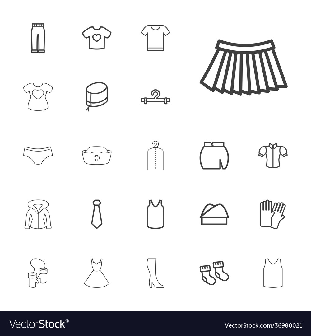 22 clothing icons Royalty Free Vector Image - VectorStock