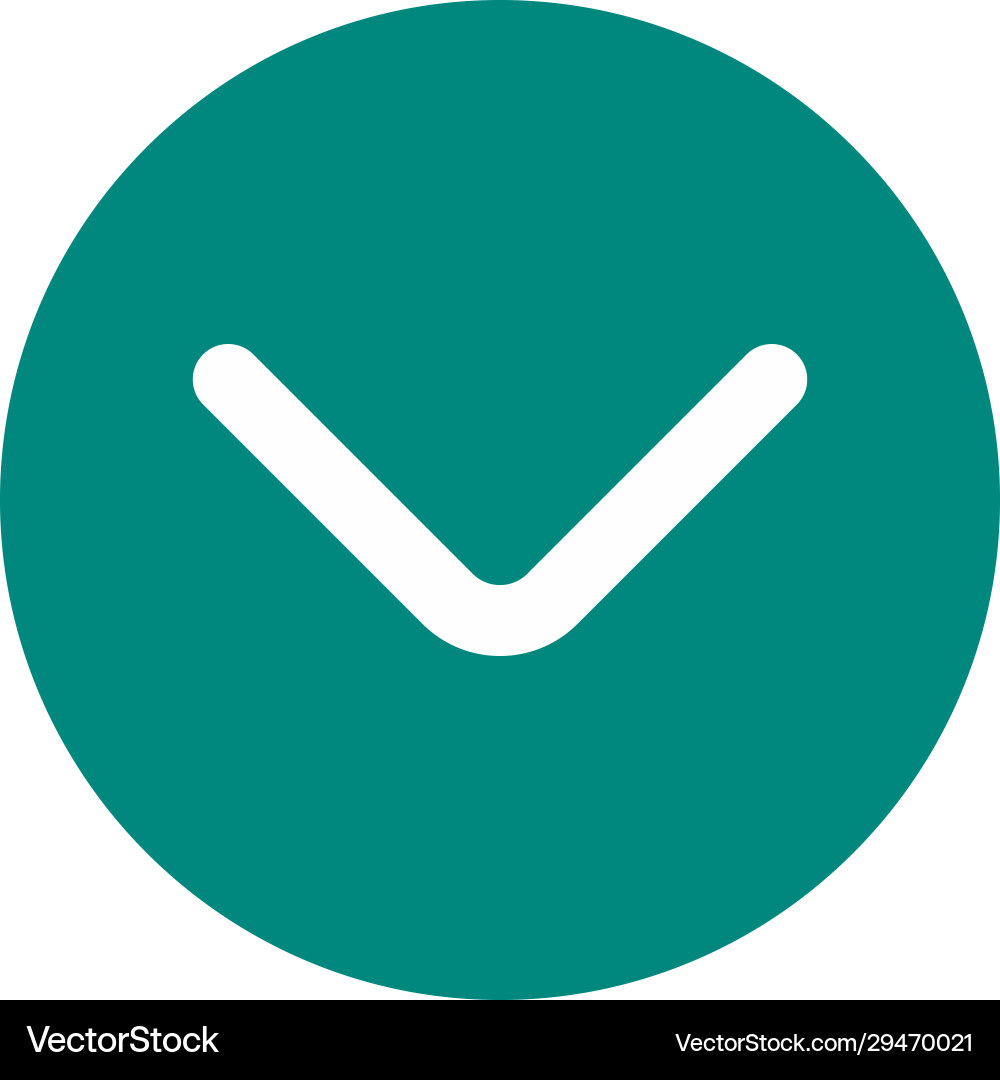 Down arrow icon isolated on background Royalty Free Vector