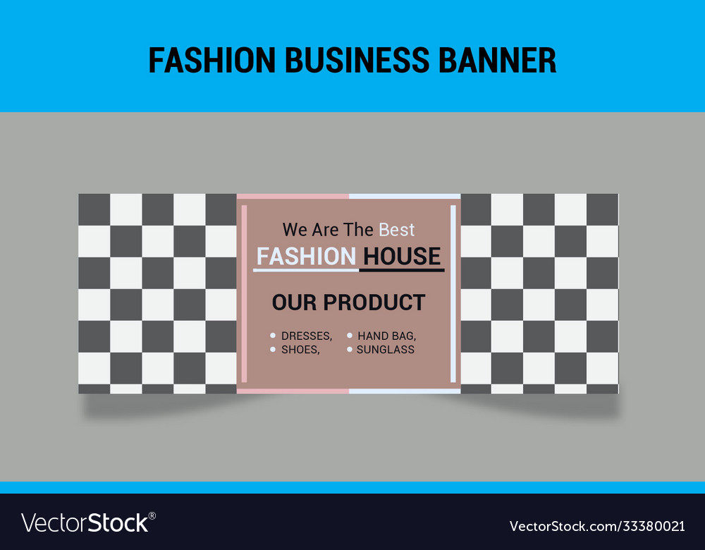 Fashion Facebook Cover Page Design Template Vector Image