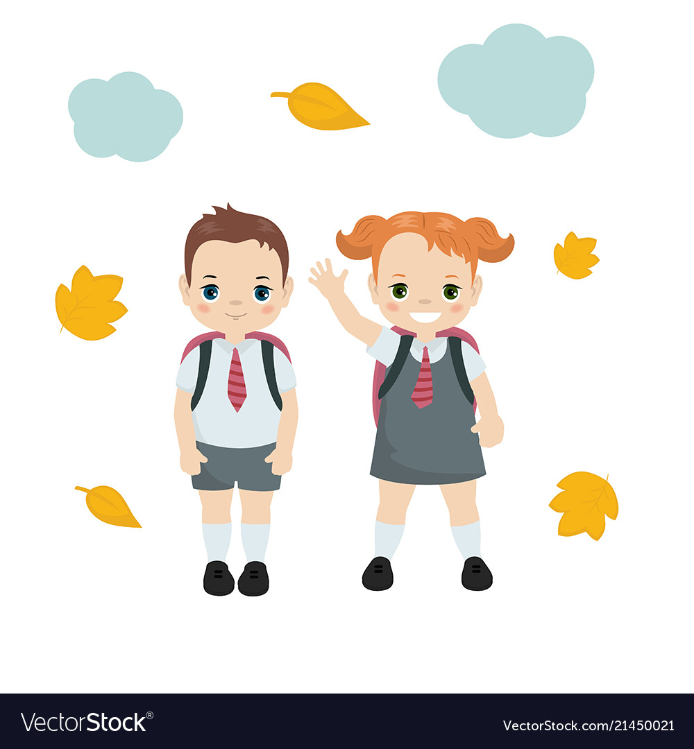 Happy school kids happy school kids Royalty Free Vector