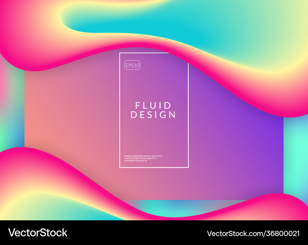 Liquid fluid with dynamic elements and shapes Vector Image