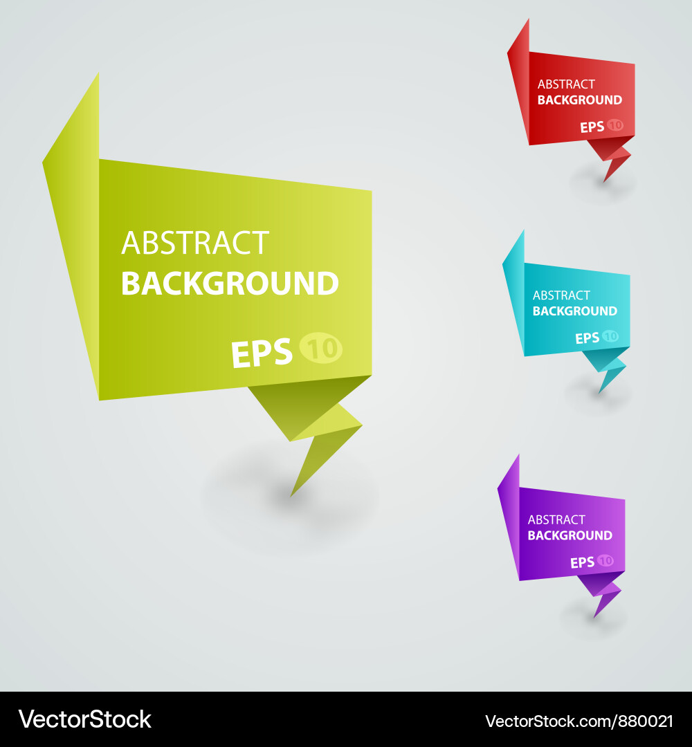 Origami Paper Banners For Design Eps 10 Royalty Free Vector