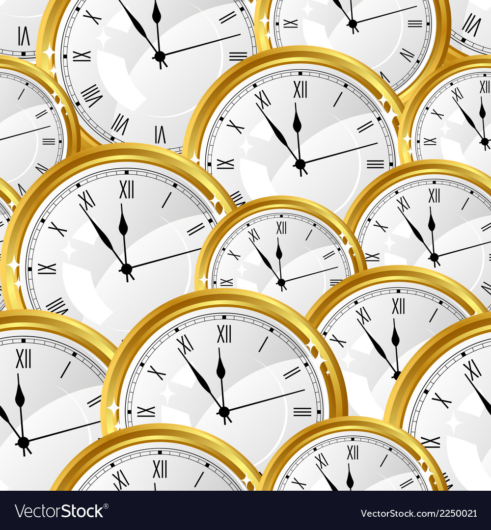 Seamless pattern with watches stylish texture Vector Image