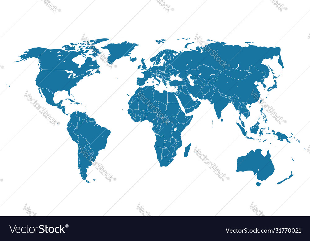 World map vector image World map