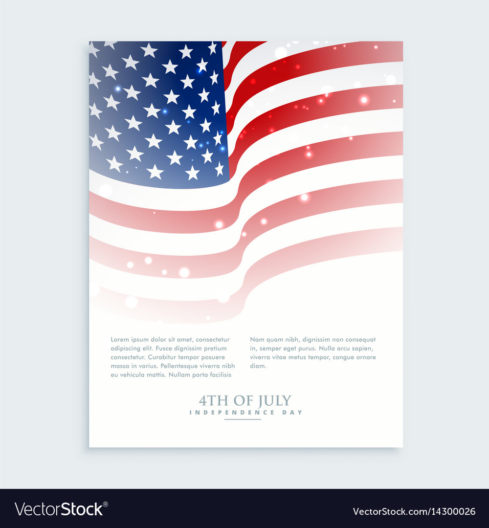 flyer of 4th of july with smerican flag flag flyer