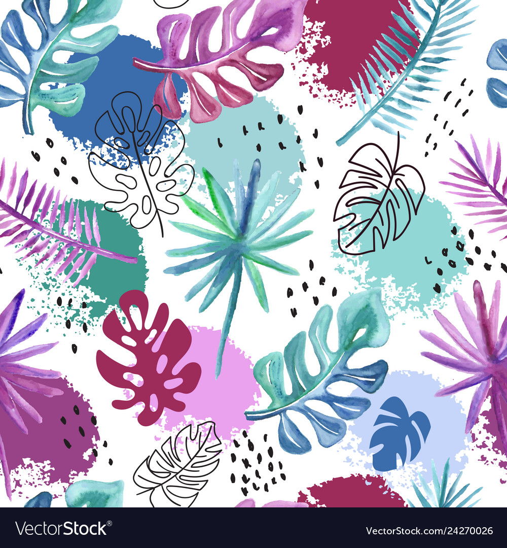 Seamless tropical pattern Royalty Free Vector Image