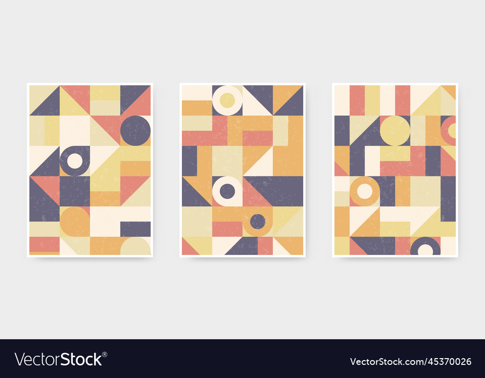 Trendy modern set of minimalistic geometric Vector Image