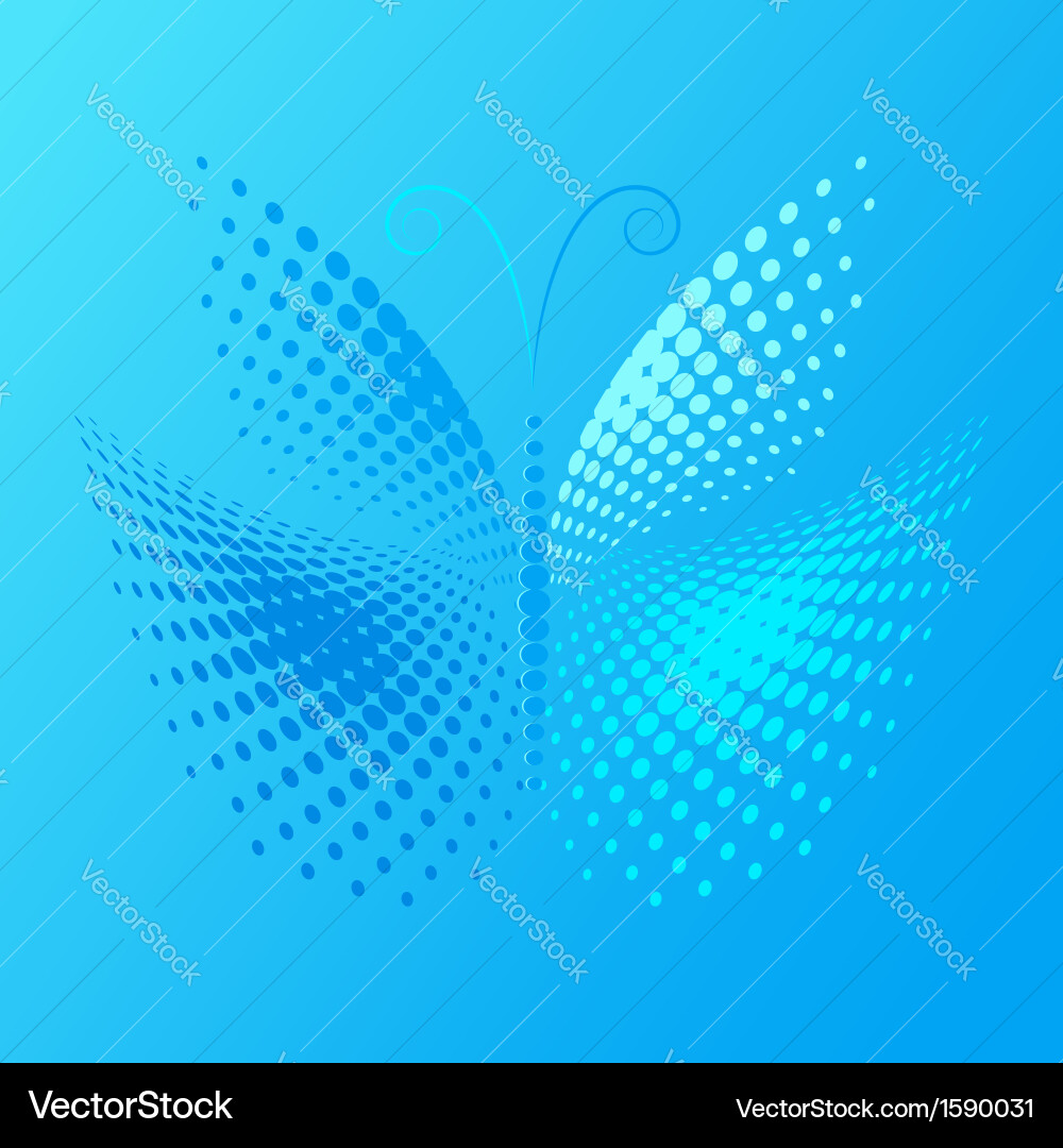 Halftone butterfly Royalty Free Vector Image - VectorStock