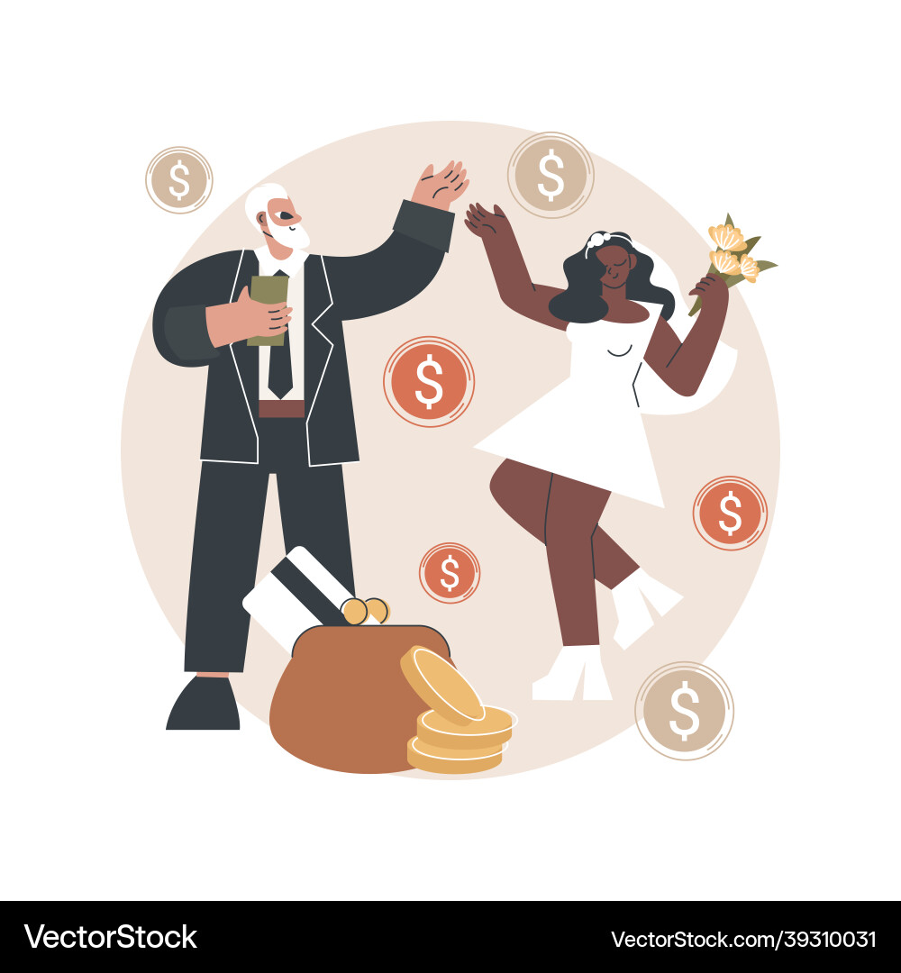 Marriage Of Convenience Abstract Concept Vector Image