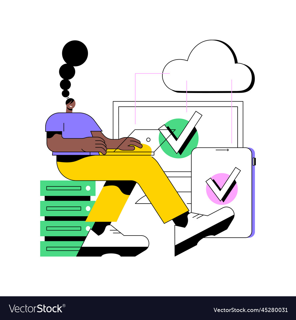 Saas Technology Abstract Concept Royalty Free Vector Image Saas Technology Abstract Concept Royalty Free Vector Image