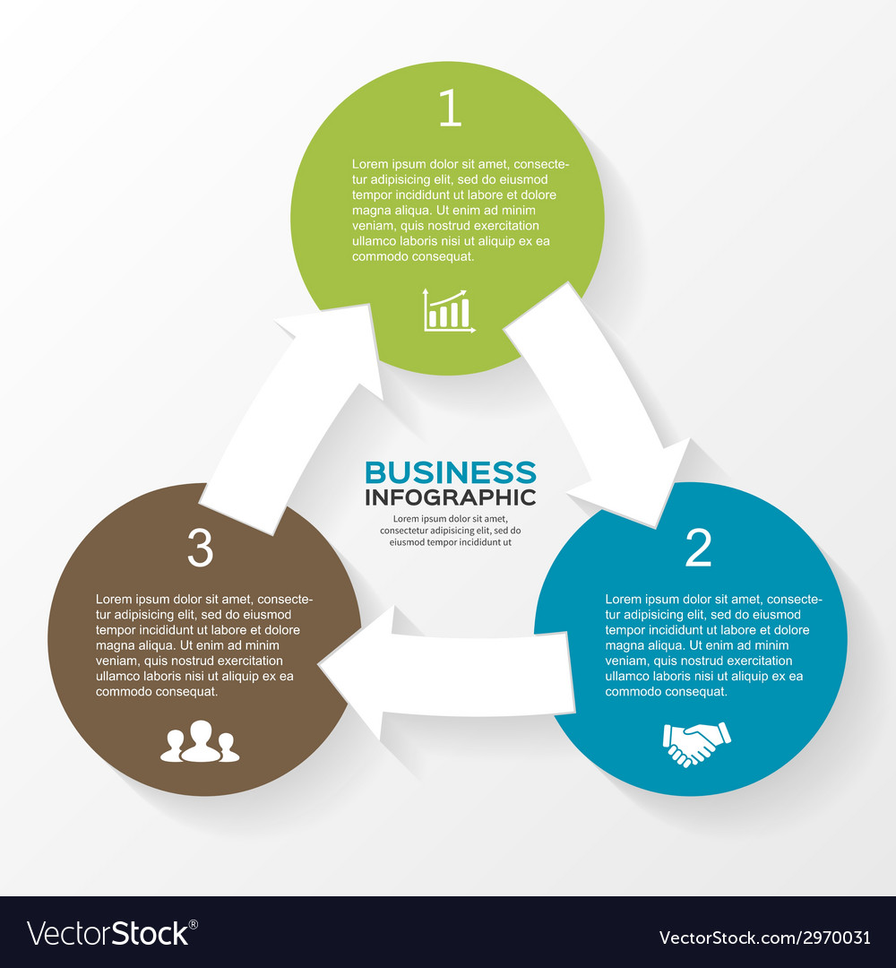 triangle arrows infographic template for diagram vector image arrows infographic