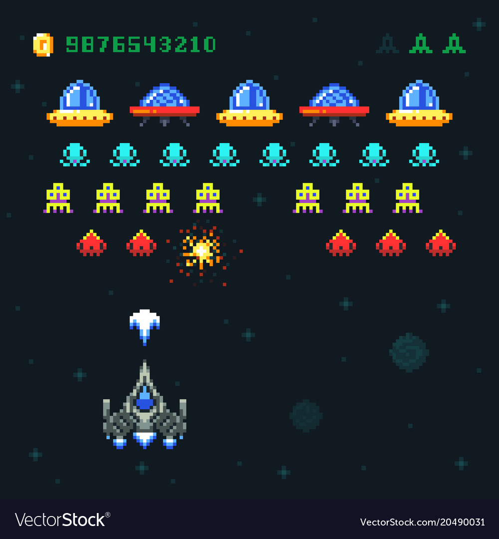 Space Game Pixel Art