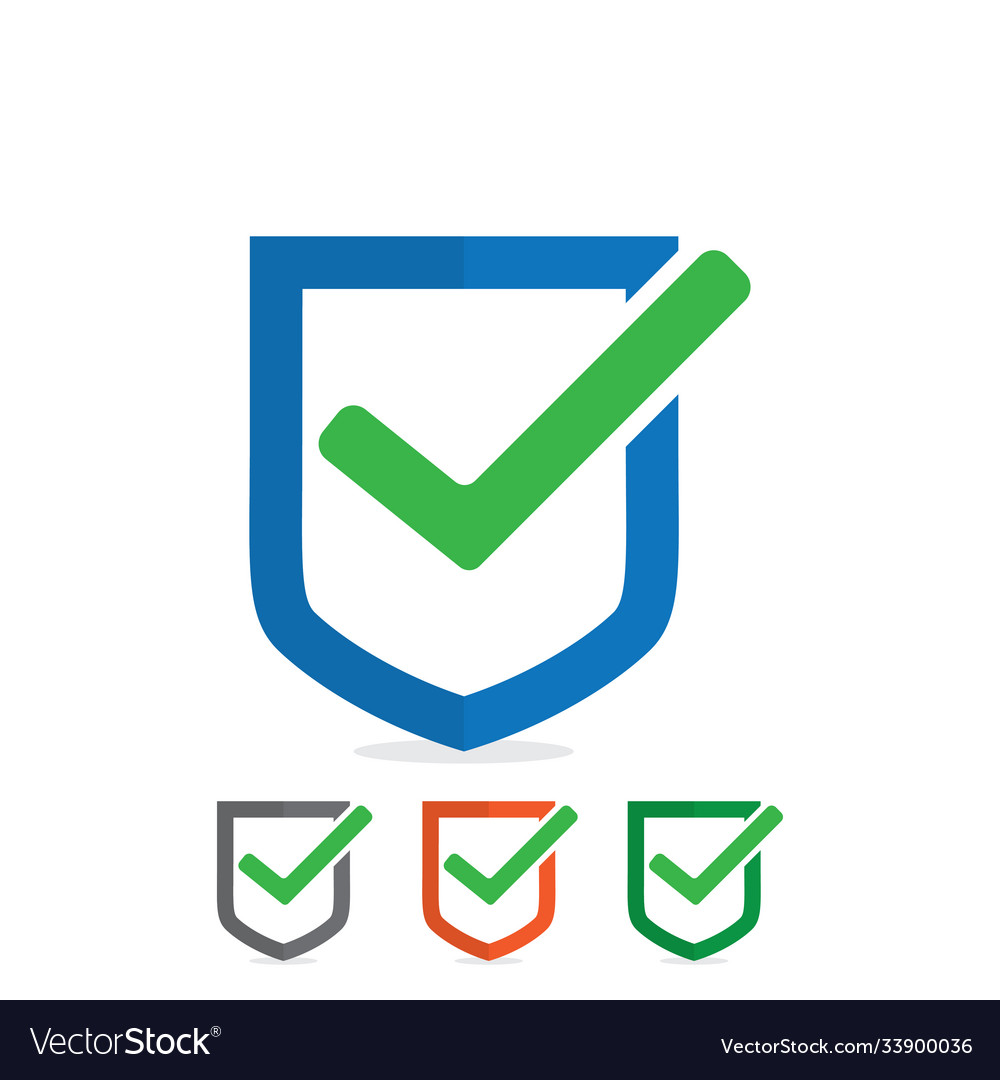 Shield check mark icon Royalty Free Vector Image