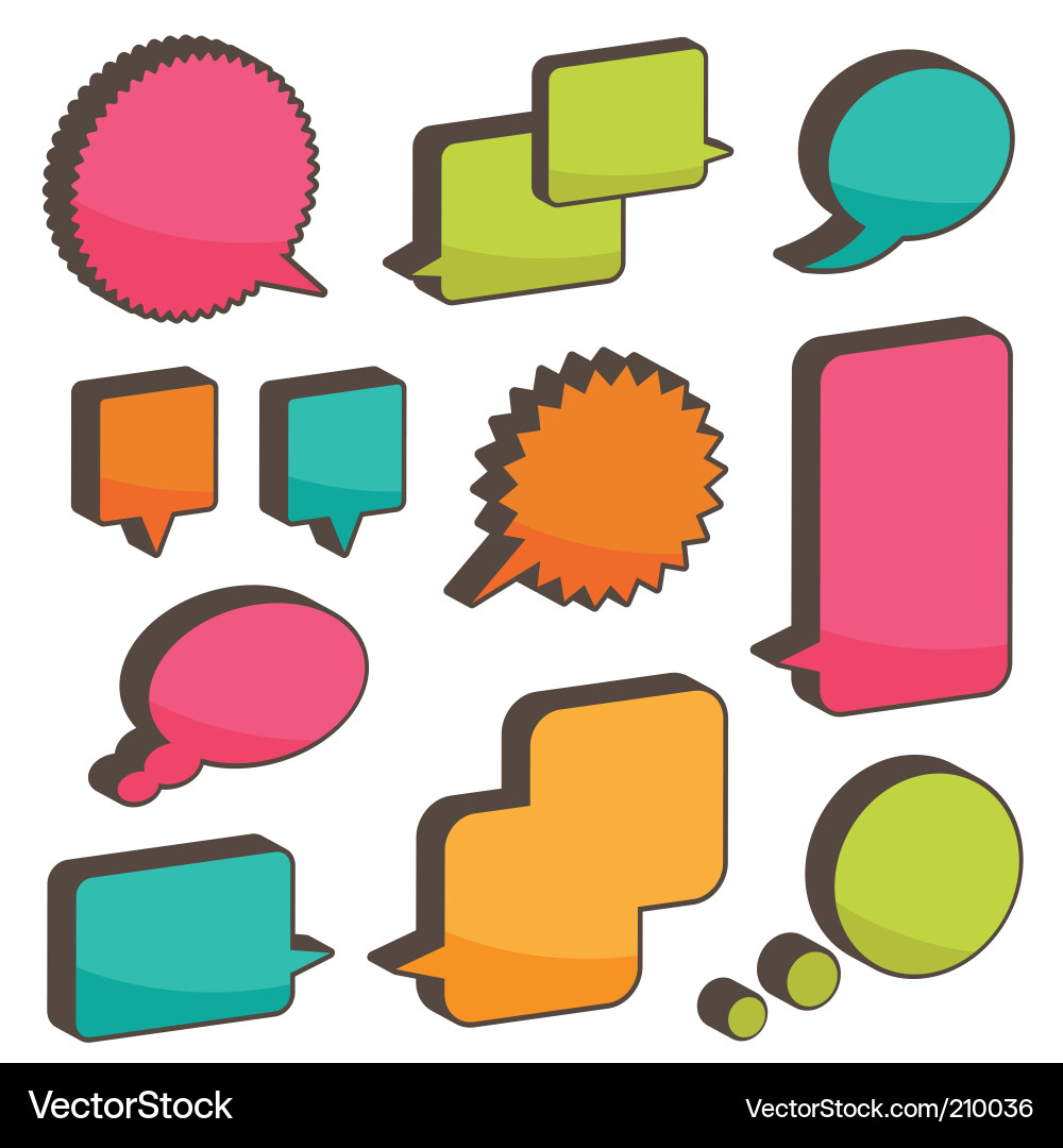 Speech bubbles Royalty Free Vector Image - VectorStock