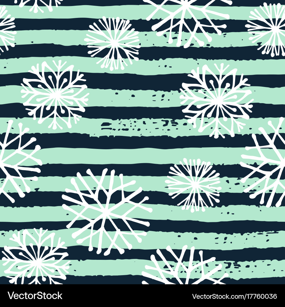 Winter seamless pattern with snowflakes Royalty Free Vector