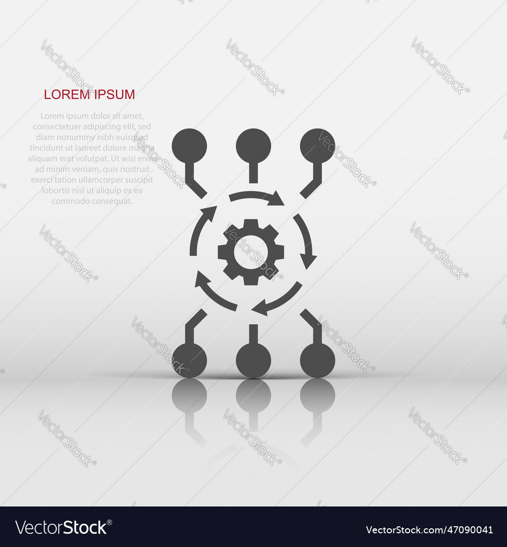 Algorithm api software icon in flat style Vector Image