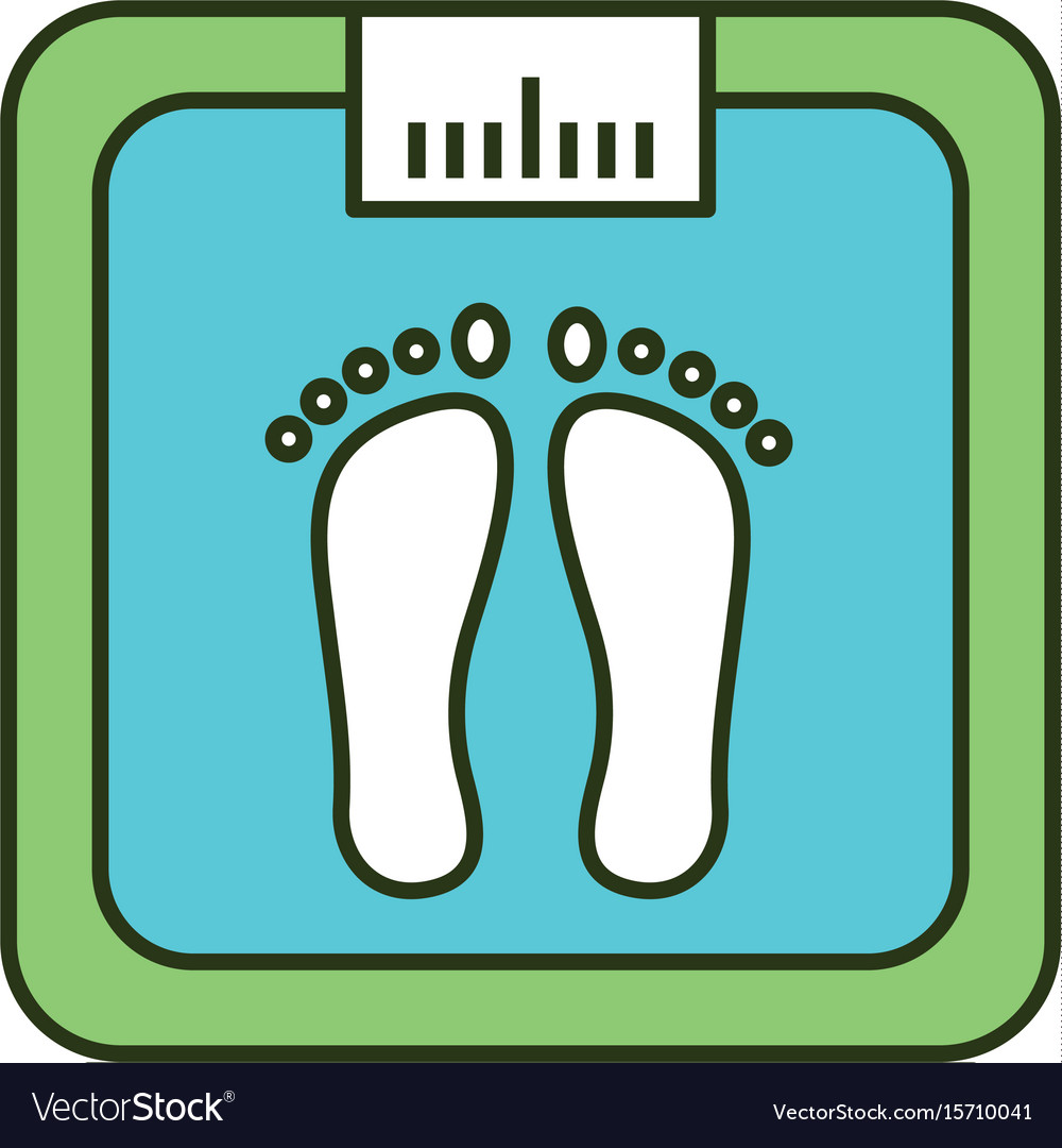 Bathroom weight scale icon Royalty Free Vector Image