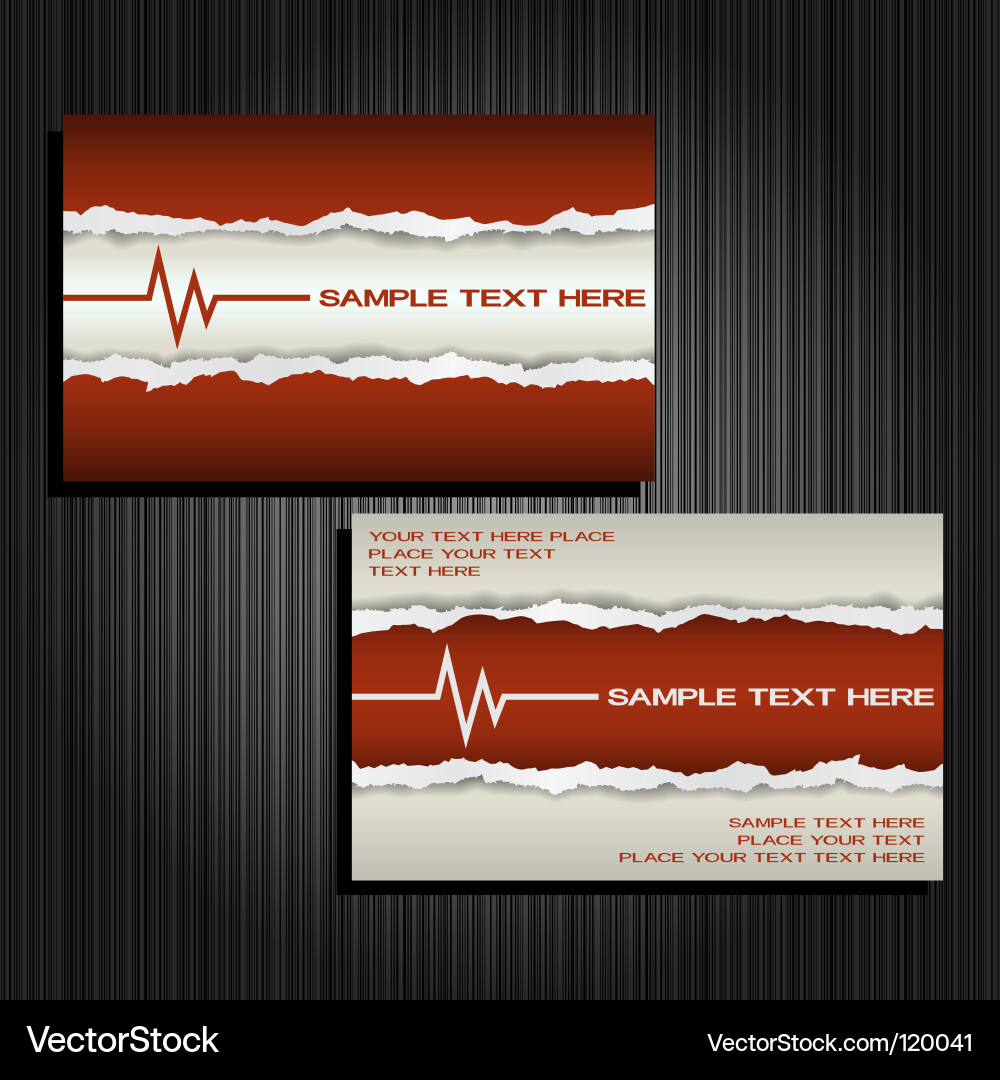 Business Card Set Royalty Free Vector Image Vectorstock