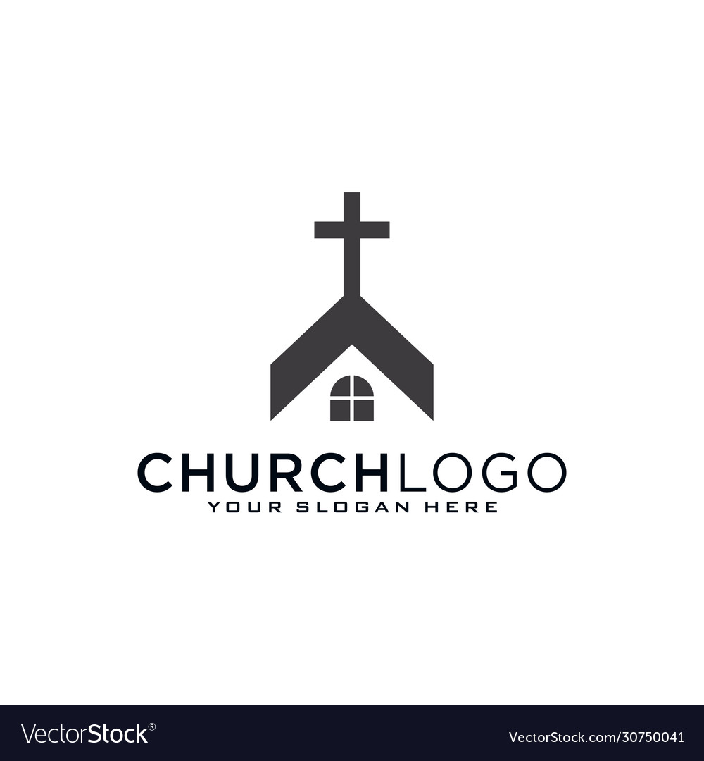 Church logo christian symbols cross jesus Vector Image