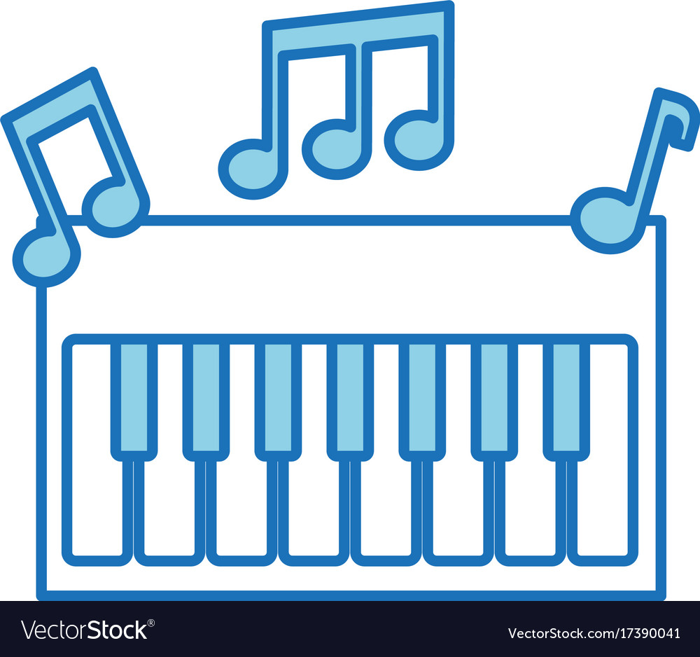 Synthesizer note music electronic instrument Vector Image