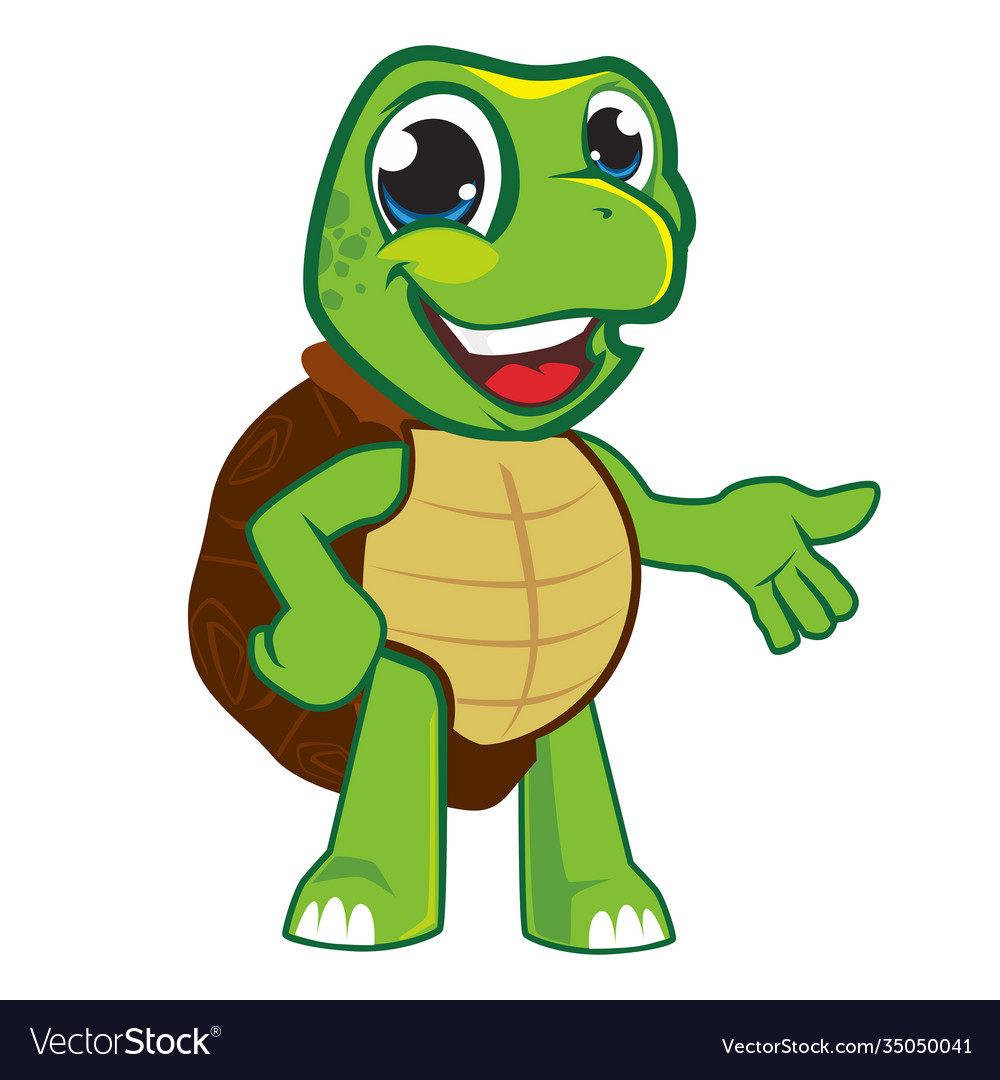 Turtle Mascot Cartoon Royalty Free Vector Image