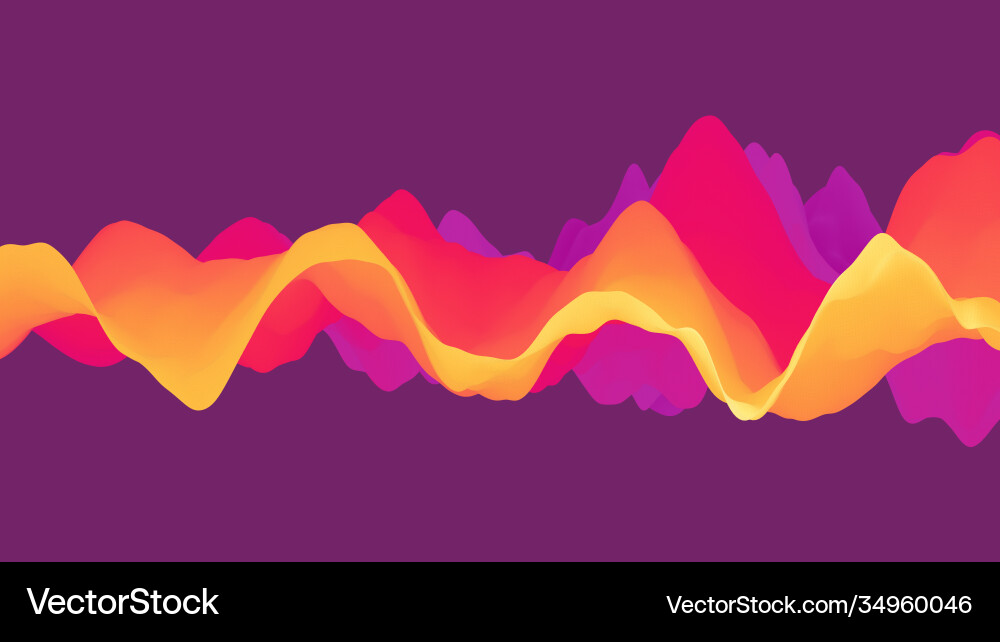 Abstract wavy background with modern gradient Vector Image