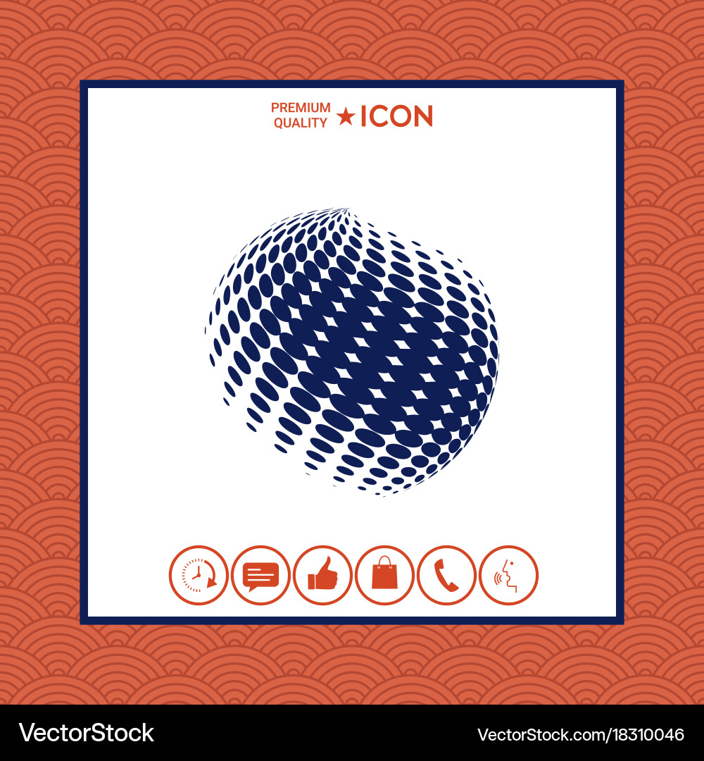 Earth logo - halftone effect Royalty Free Vector Image