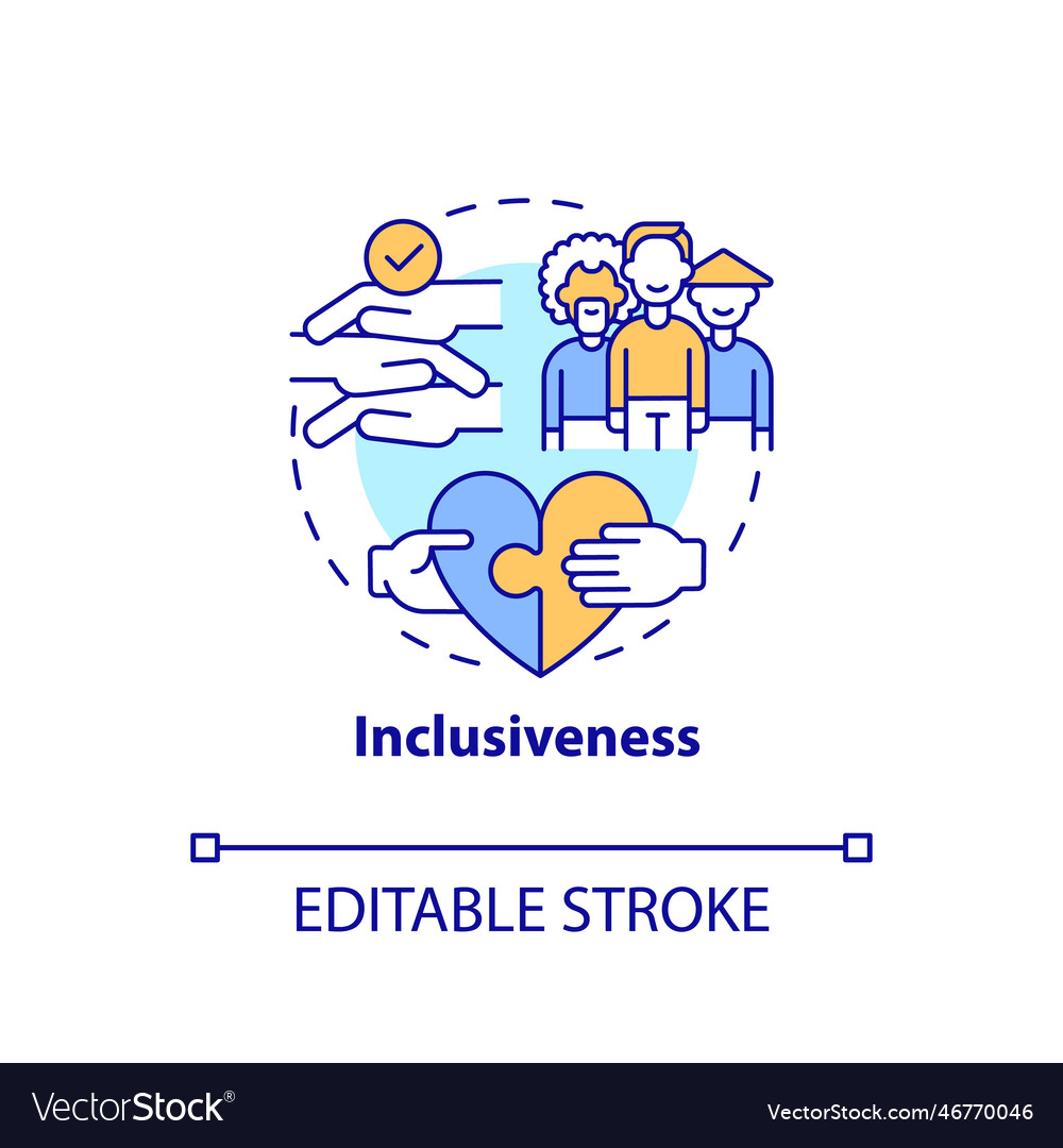 Inclusiveness concept icon Royalty Free Vector Image