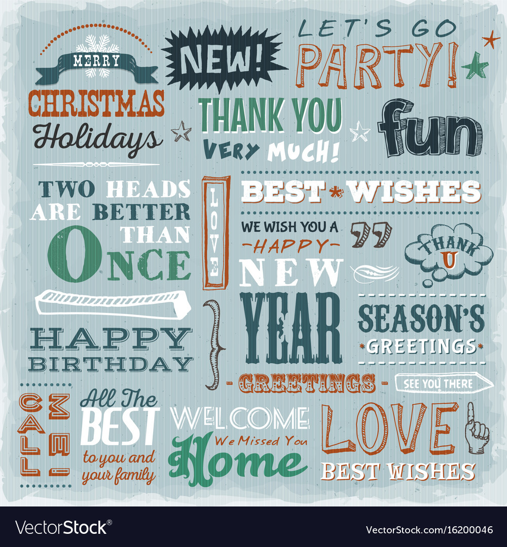 Quotes wishes and greetings messages Royalty Free Vector