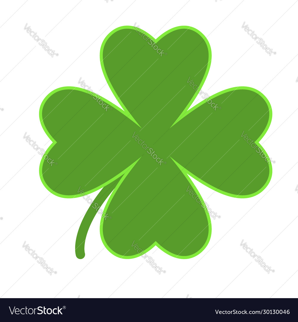 Saint patrick lucky irish day green clover symbol Vector Image