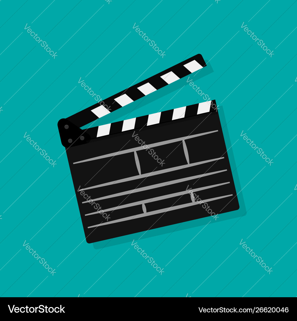 Set movie clapperboard icon Royalty Free Vector Image