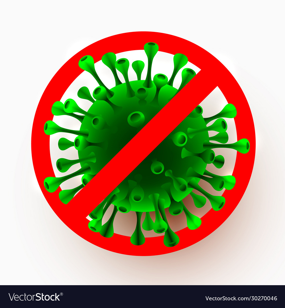 Sign caution coronavirus stop coronavirus Vector Image