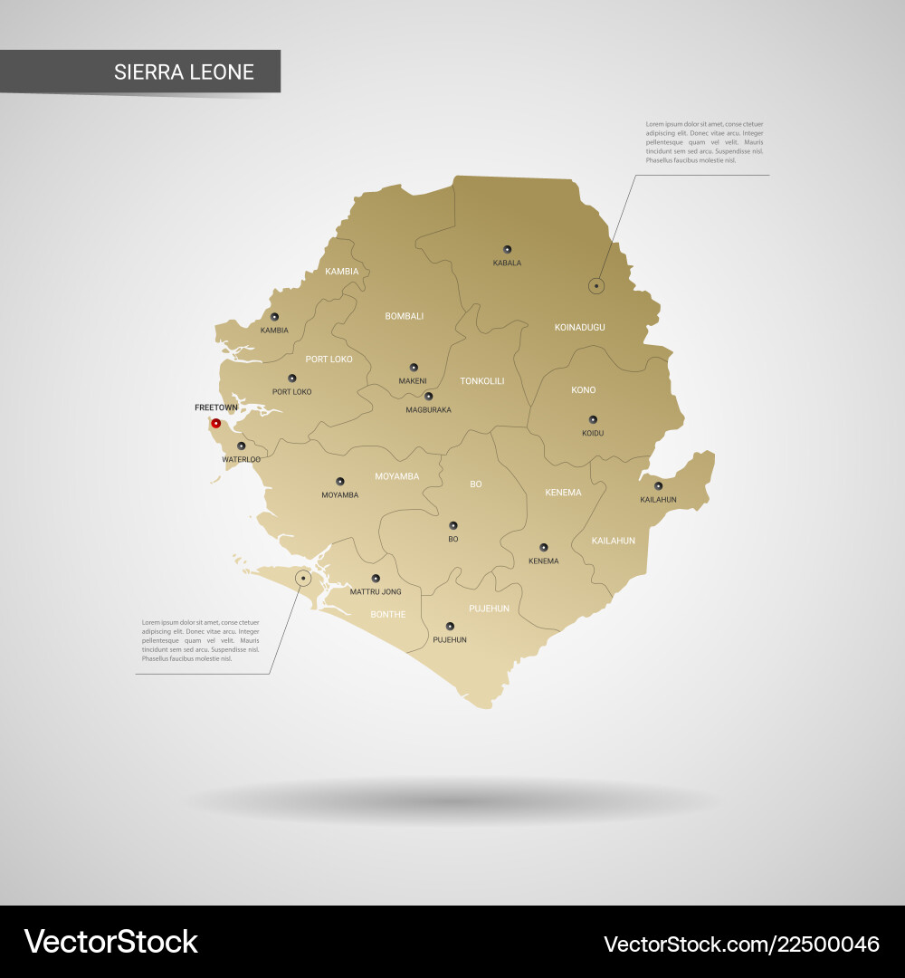 Stylized sierra leone map Royalty Free Vector Image