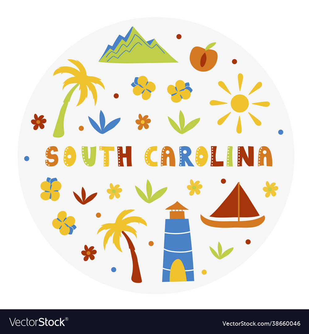 Usa collection south Royalty Free Vector Image