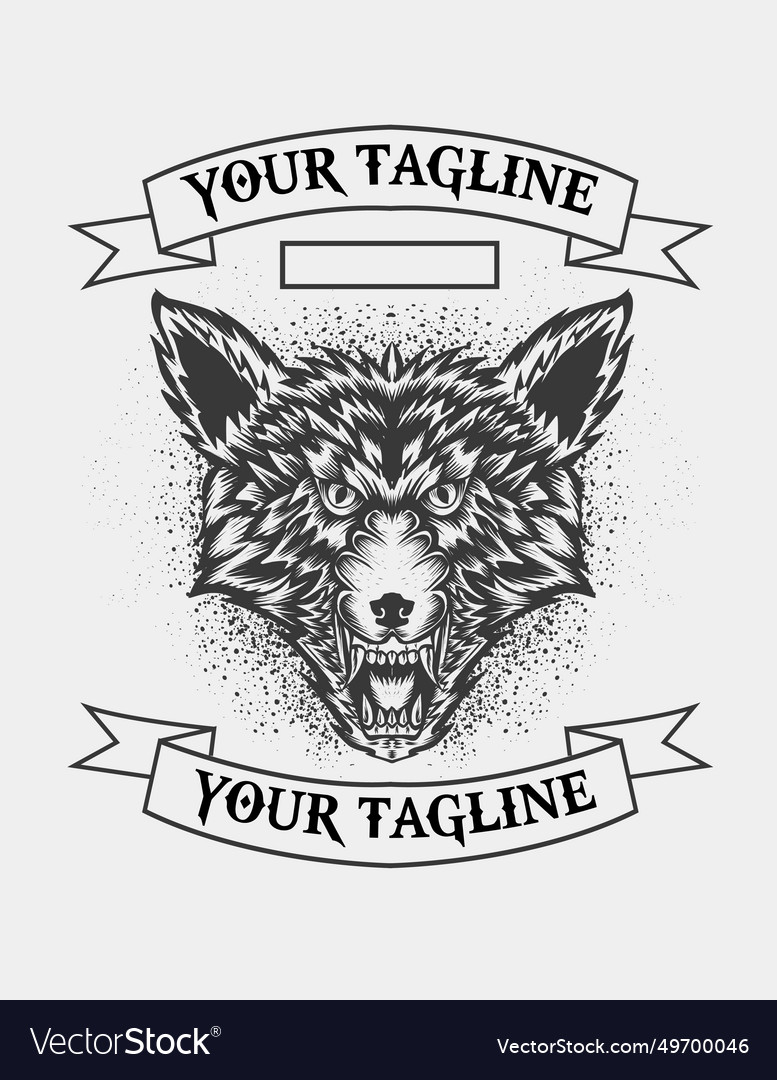 Wolf head logo Royalty Free Vector Image - VectorStock