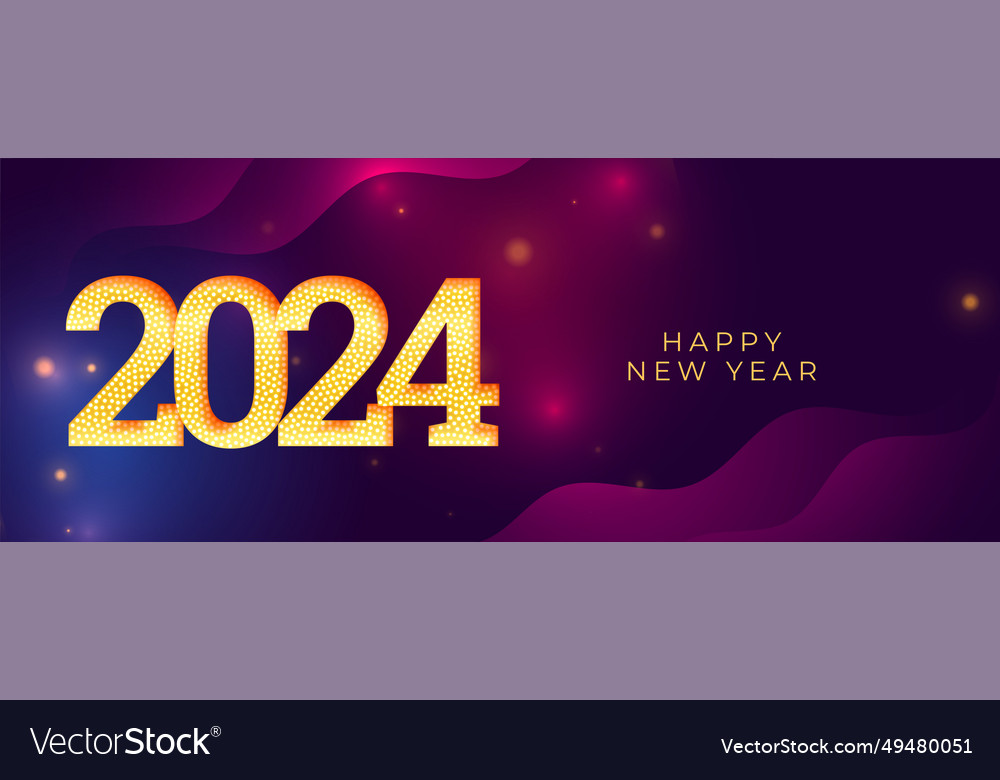 Happy new year 2024 event wallpaper Royalty Free Vector