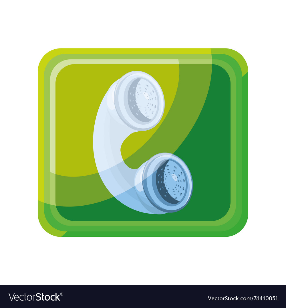 Phone app icon on white background Royalty Free Vector Image
