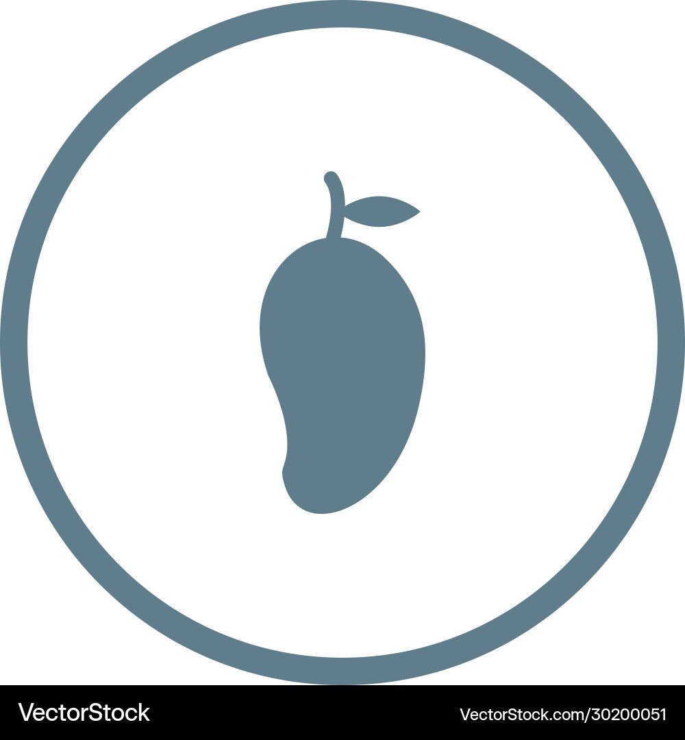 Unique mango glyph icon Royalty Free Vector Image