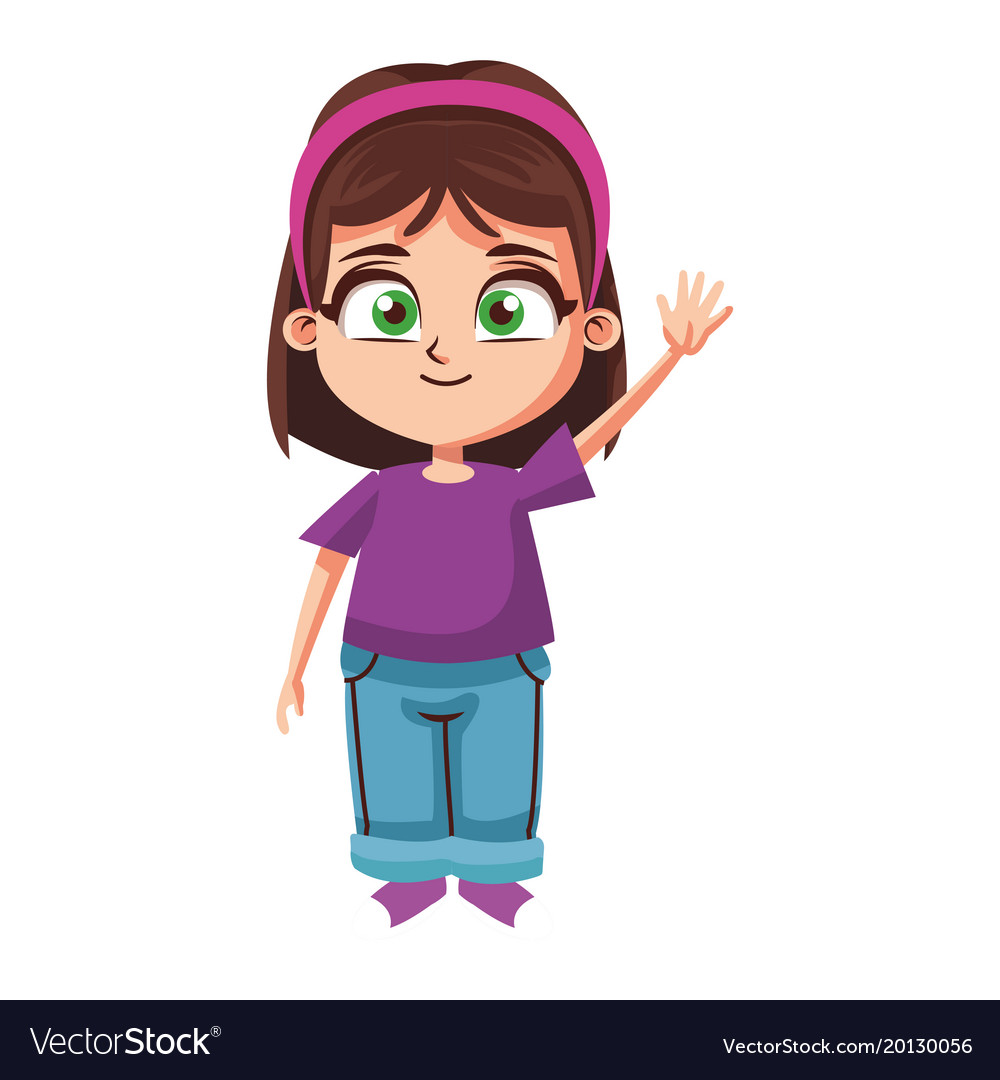 Beautiful girl cartoon Royalty Free Vector Image