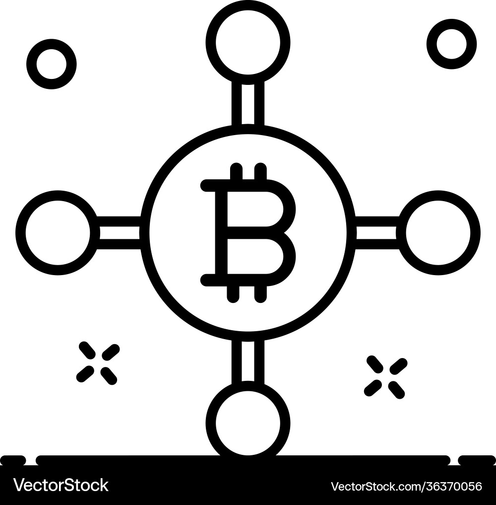 Bitcoin network Royalty Free Vector Image - VectorStock
