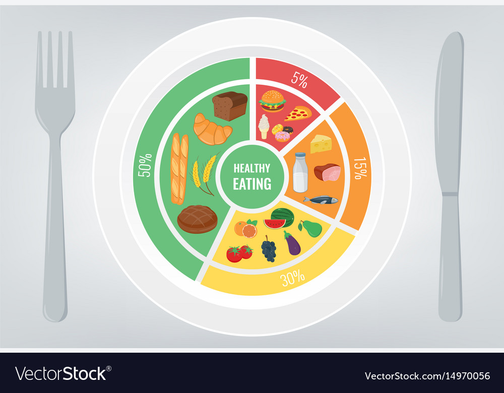 Healthy food for human body healthy eating Vector Image