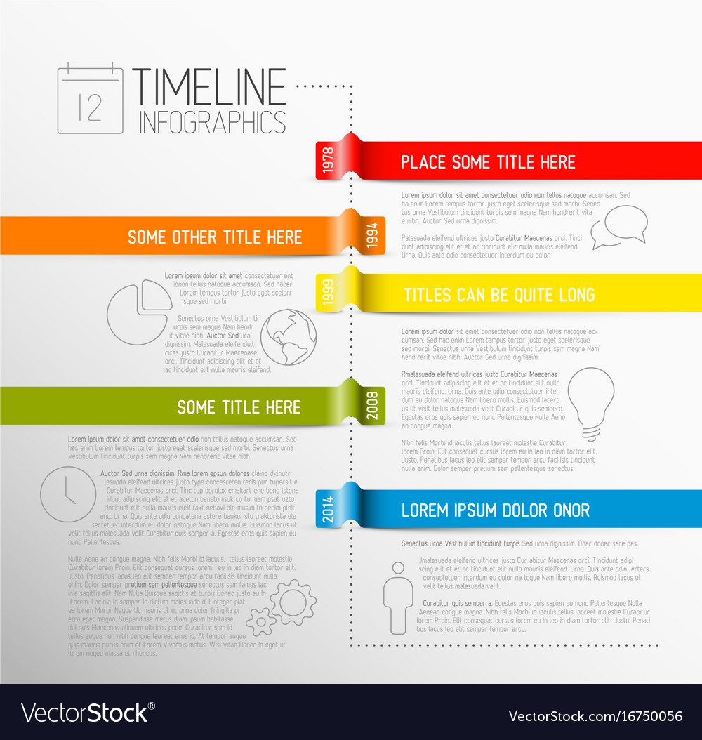 Infographic timeline report template Royalty Free Vector