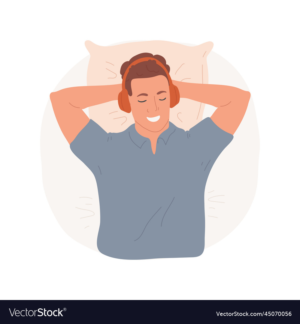 Listening to relaxing music isolated cartoon Vector Image